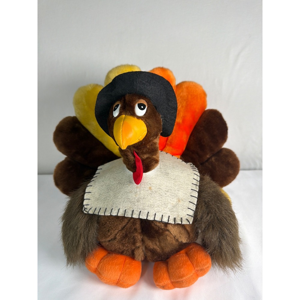 Vintage Kids of America Corp Turkey Plush Unisex 12in Brown Good